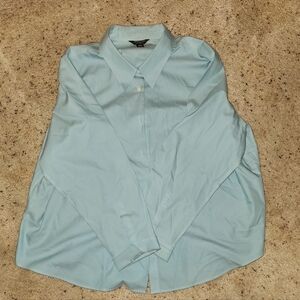 August Max Light Blue Casual Button Down Shirt